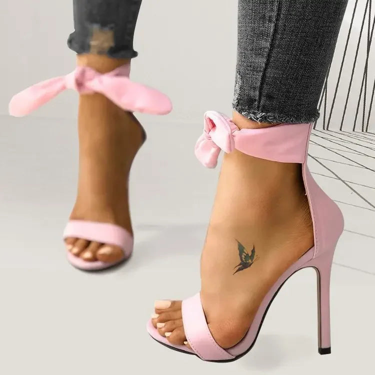 Luxury Designer Suede High Heel Shoe Sandals