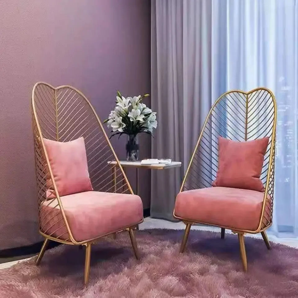 Luxury Gold Wire Iron Designer Chair