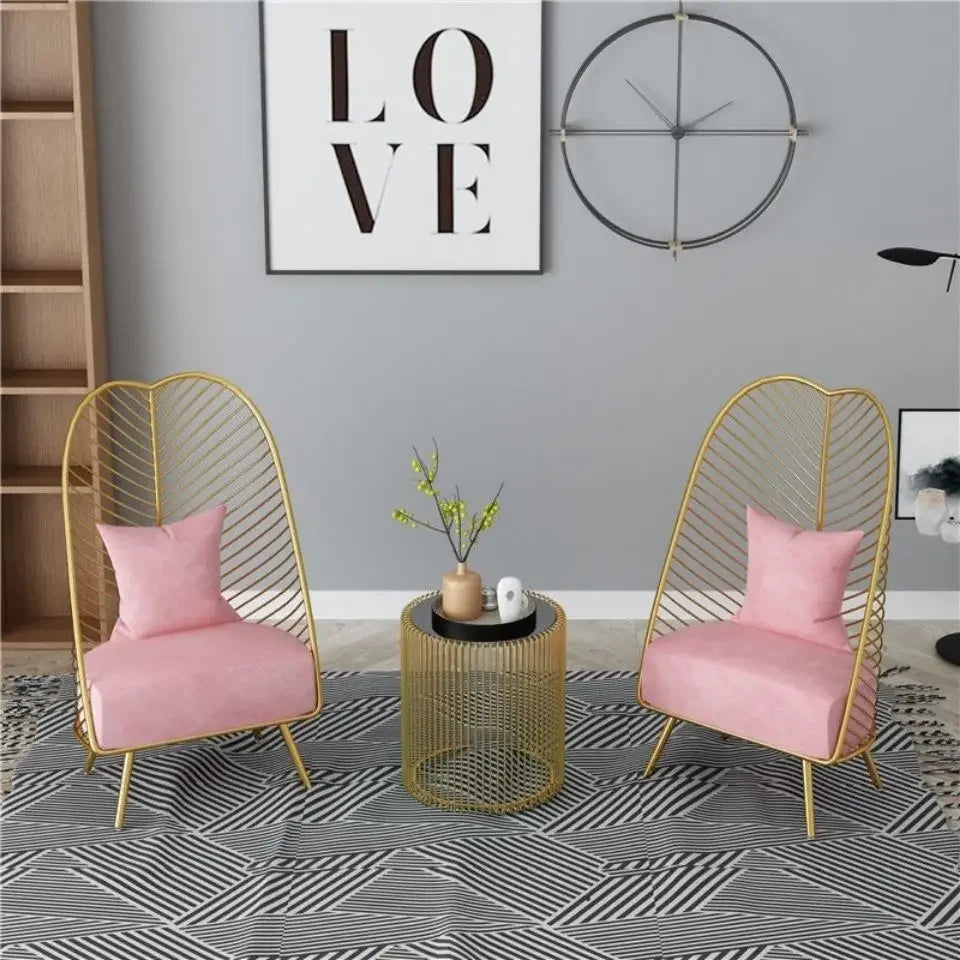 Luxury Gold Wire Iron Designer Chair