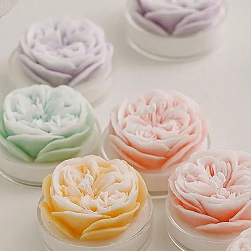 Natural Soy Wax Rose Style Aromatherapy Scented Candles
