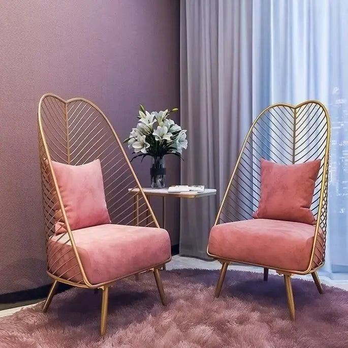Luxury Gold Wire Iron Designer Chair