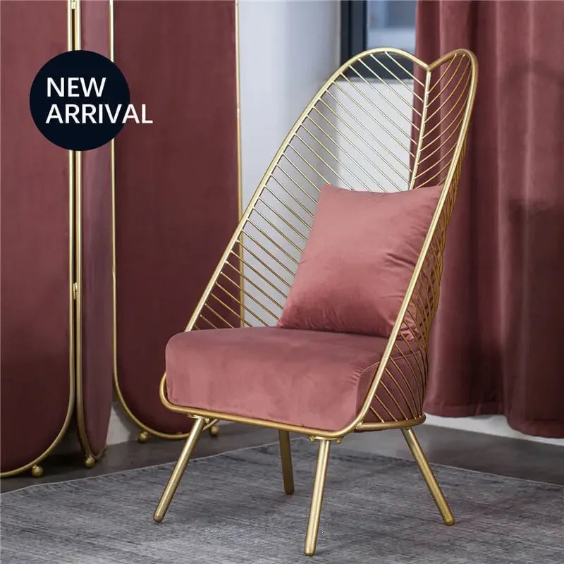 Luxury Gold Wire Iron Designer Chair