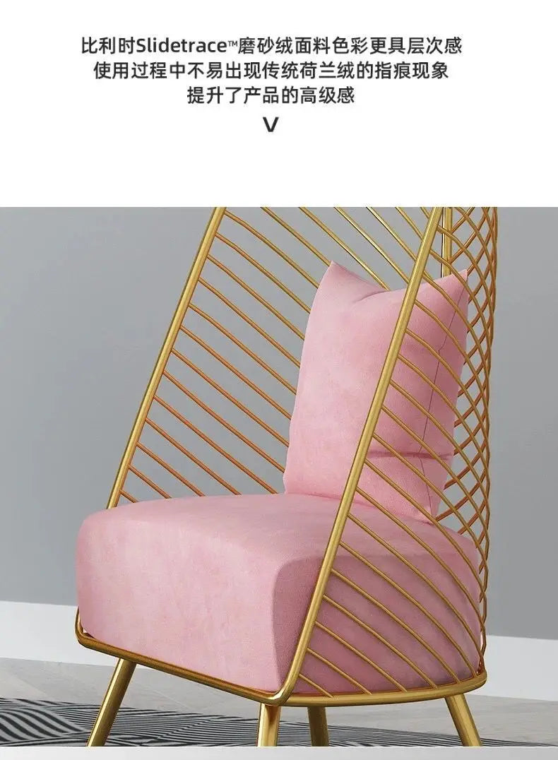 Luxury Gold Wire Iron Designer Chair