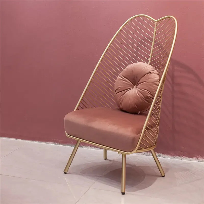Luxury Gold Wire Iron Designer Chair