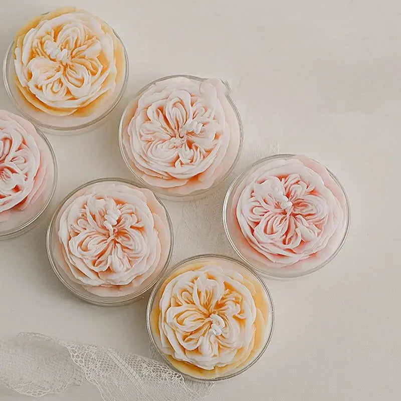 Natural Soy Wax Rose Style Aromatherapy Scented Candles