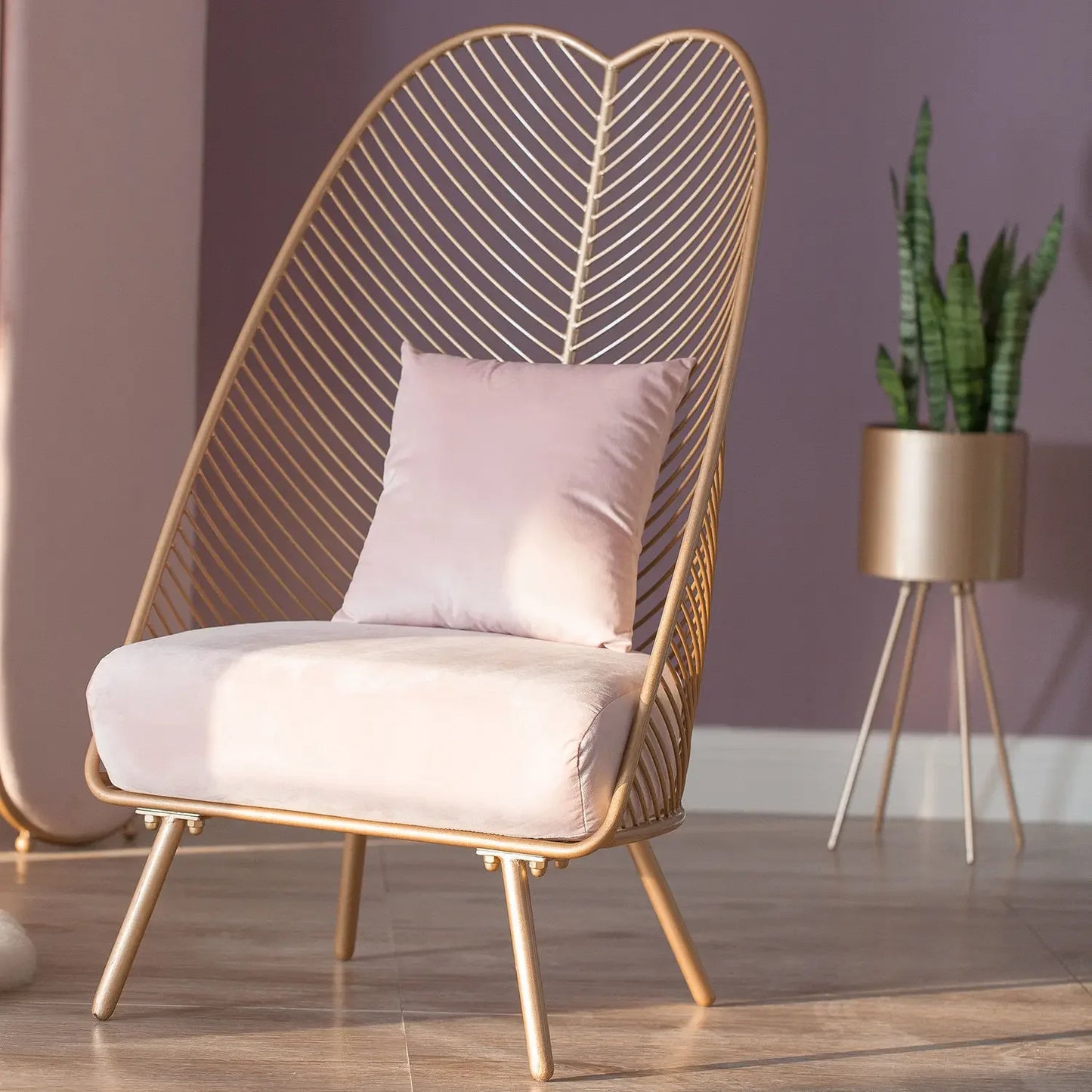 Luxury Gold Wire Iron Designer Chair