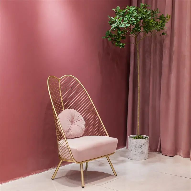 Luxury Gold Wire Iron Designer Chair