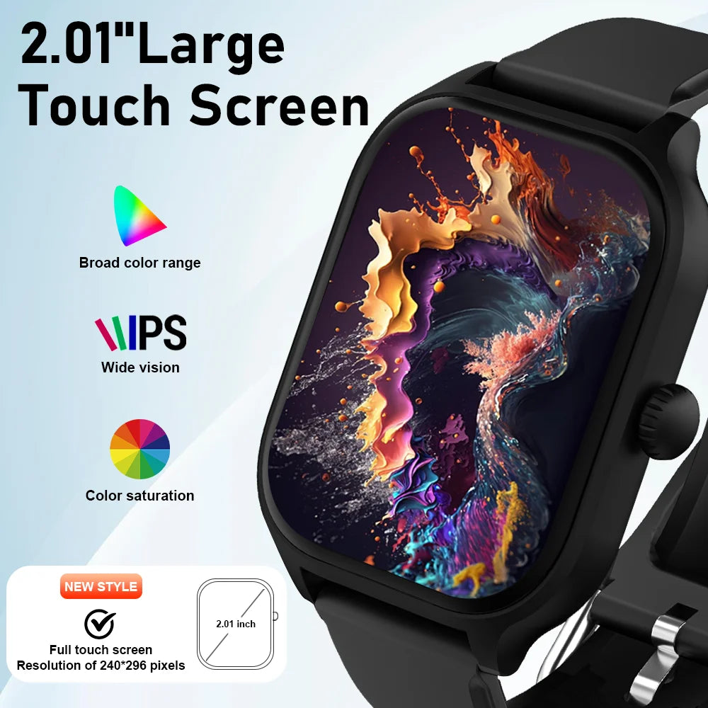 Luxury Laxafit H9 Smartwatch - Calorie Tracking Heart Rate Blood Oxygen Monitoring Bluetooth